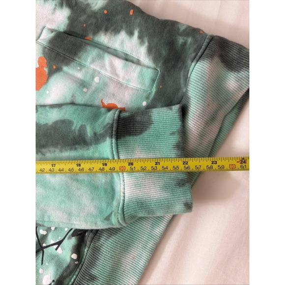 Offbeat Remix Infinite Embroidered Tie Dye Hoodie Men's Medium Concert Hoodie - Picture 9 of 16